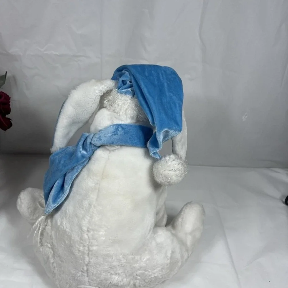 Disney Store Snowflake Pals Eeyore White Blue Scarf Hat 12